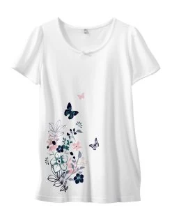 Tee-shirt Imprimé Placé Bucolique - Manches Courtes -Boutique De Lingerie De Mode 703842 C00 zoomx vue5