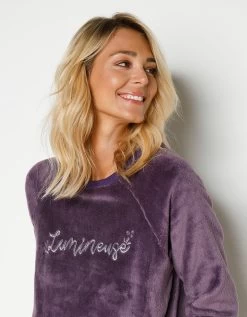 Chemise De Nuit Manches Longues Maille Polaire "lumineuse" 12 Chemise De Nuit Manches Longues Maille Polaire "lumineuse" -Boutique De Lingerie De Mode 703893 C01 zoomx vue5