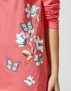 T-shirt Pyjama Manches Longues Imprimé Placé Papillons 15 T-shirt Pyjama Manches Longues Imprimé Placé Papillons -Boutique De Lingerie De Mode 703913 C04 zoomx vue7