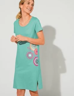 Chemise De Nuit Courte Imprimé Rosaces -Boutique De Lingerie De Mode 703924 C02 zoomx vue3