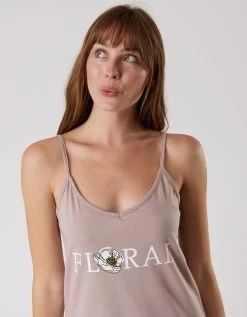 Nuisette Coton Fines Bretelles Imprimée "floral" -Boutique De Lingerie De Mode 703956 C01 zoomx vue3