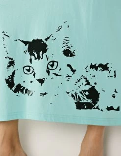 Chemise De Nuit Longue Imprimé Chat - Lot De 2 -Boutique De Lingerie De Mode 703965 C02 zoom detailRFP