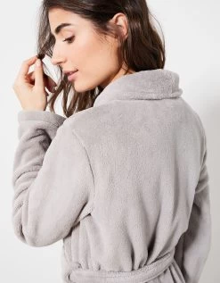 Peignoir Polaire Toucher Peluche Manches Longues, Longueur 115 Cm -Boutique De Lingerie De Mode 704398 C03 zoomx vue6