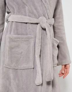 Peignoir Polaire Toucher Peluche Manches Longues, Longueur 115 Cm -Boutique De Lingerie De Mode 704398 C03 zoomx vue7