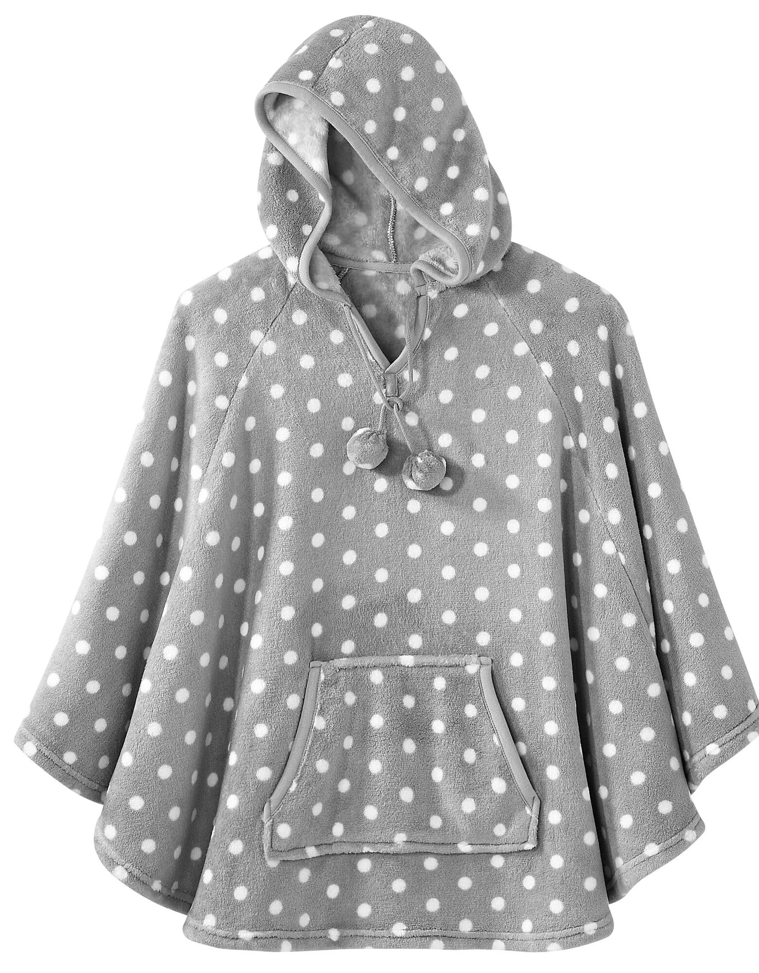 Poncho Polaire Toucher Peluche à Capuche 5 Poncho Polaire Toucher Peluche à Capuche – Image 3