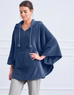 Poncho Polaire Toucher Peluche à Capuche -Boutique De Lingerie De Mode 704428 C06 zoomx vue3