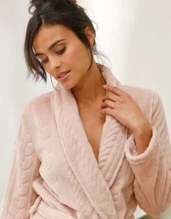 Peignoir Court Texturé En Polaire Peluche -Boutique De Lingerie De Mode 704504 C01 zoomx vue6