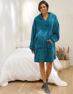 Sweat Oversize* Unisexe En Polaire Peluche Bleue -Boutique De Lingerie De Mode 704507 C01 zoomx vue5