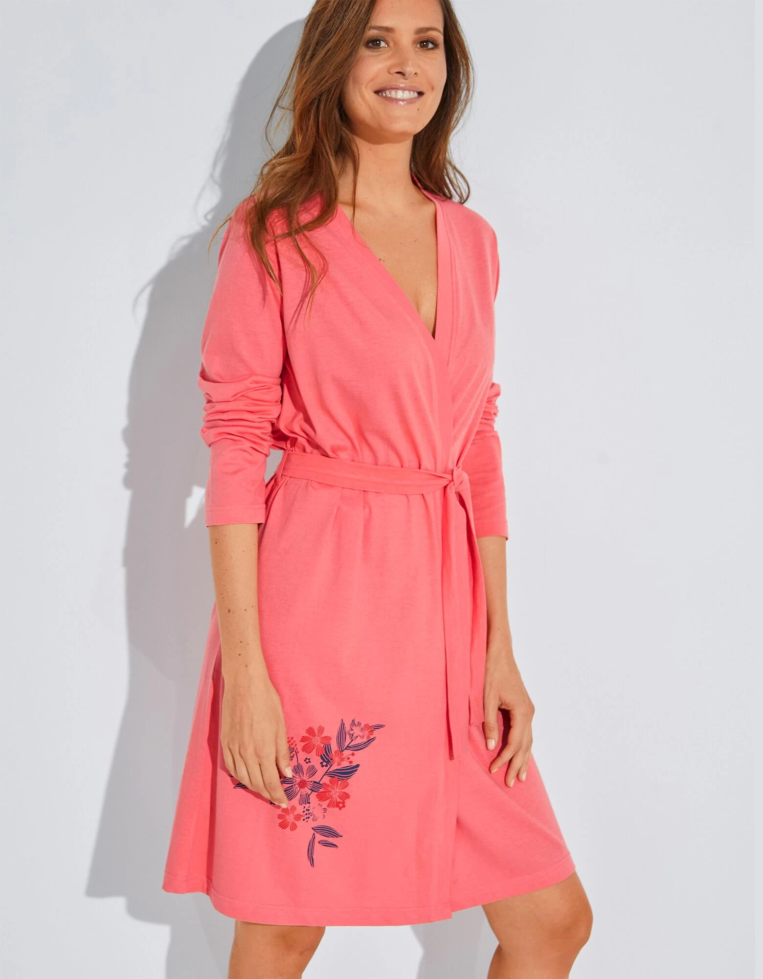 Peignoir Coton Imprimé Placé "bouquet 6 Peignoir Coton Imprimé Placé "bouquet – Image 4