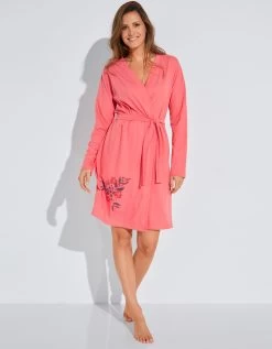 Peignoir Coton Imprimé Placé "bouquet 12 Peignoir Coton Imprimé Placé "bouquet -Boutique De Lingerie De Mode 704509 C01 zoomx vue5