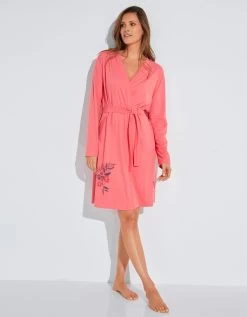 Peignoir Coton Imprimé Placé "bouquet 13 Peignoir Coton Imprimé Placé "bouquet -Boutique De Lingerie De Mode 704509 C01 zoomx vue6