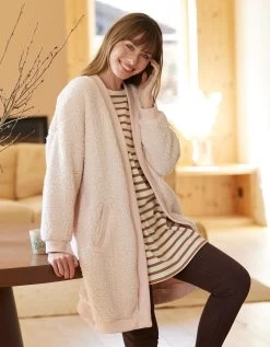 Gilet Long D'intérieur Maille Bouclette