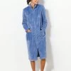 Robe De Chambre Zippée Polaire Texturé -Boutique De Lingerie De Mode 704527 C01 zoomx