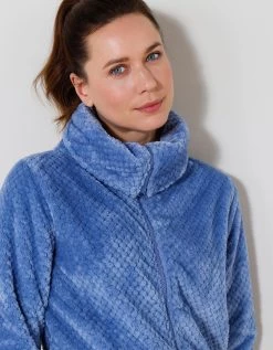 Veste Col Montant Zippé Maille Polaire Texturée -Boutique De Lingerie De Mode 704528 C01 zoomx vue3