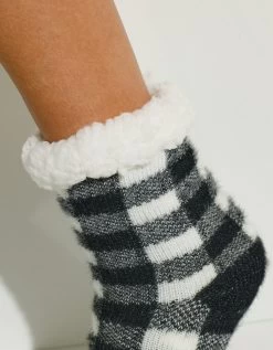 Chaussons-chaussettes Fourrés Antidérapants - Carreaux 7 Chaussons-chaussettes Fourrés Antidérapants - Carreaux -Boutique De Lingerie De Mode 705356 C01 zoomx vue3