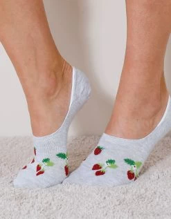 Socquettes Invisibles Imprimées Fruits - Lot De 3 Paires