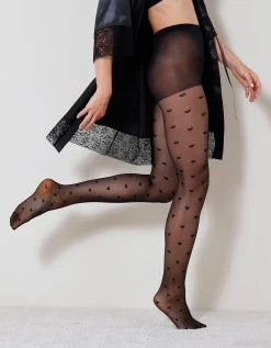 Collants Motif "coeurs" - Lot De 2 -Boutique De Lingerie De Mode 705374 C01 zoomx vue4