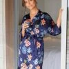 Kimono Court Satin Imprimé Floral -Boutique De Lingerie De Mode 706163 C01 zoomx