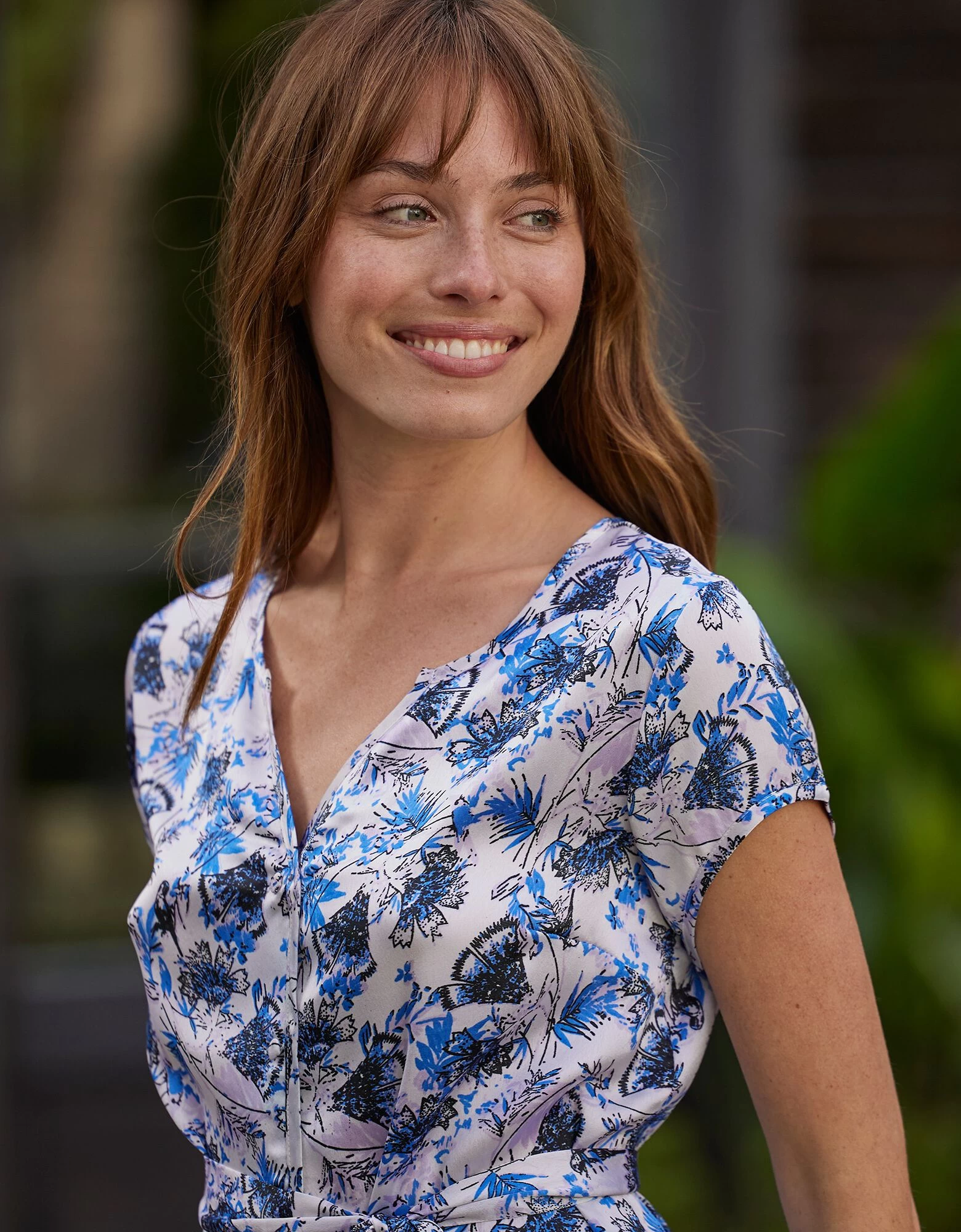 Pyjama Satin Imprimé Avec Ceinture 7 Pyjama Satin Imprimé Avec Ceinture – Image 5