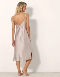 Nuisette Longue Satin Uni -Boutique De Lingerie De Mode 706200 C01 zoomx vue2