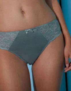 Culotte Maille Satinée Et Dentelle Avila - Lot De 2