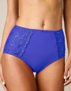 Gainette Ventre Plat Microfibre Tulle Brodé Sienne - Lot De 2