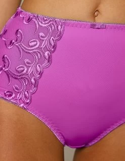 Gainette Ventre Plat Microfibre Tulle Brodé Sienne - Lot De 2 -Boutique De Lingerie De Mode 707455 C04 zoomx vue6
