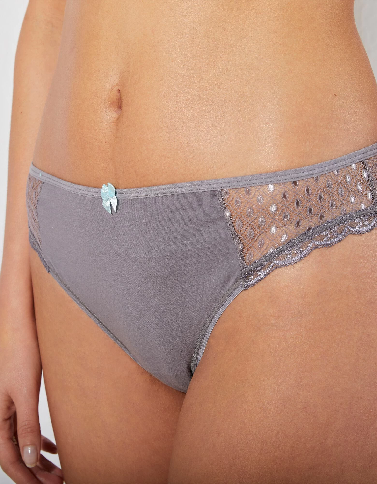 Culotte Midi Dentelle Coton Uni Tropea - Lot De 4 3 Culotte Midi Dentelle Coton Uni Tropea - Lot De 4