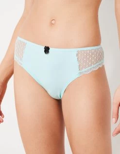 Culotte Midi Dentelle Coton Uni Tropea - Lot De 4
