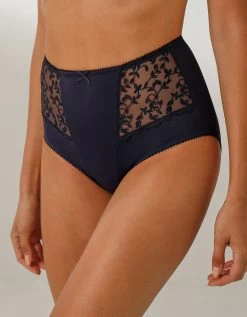Culotte Taille Haute Microfibre Et Tulle Brodé Stretch Batlow - Lot De 2 -Boutique De Lingerie De Mode 707908 C00 zoomx vue4