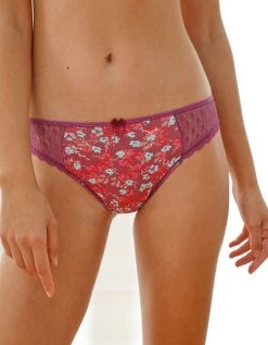 Culotte Midi Coton Dentelle Imprimé Fleuri Coria - Lot De 2