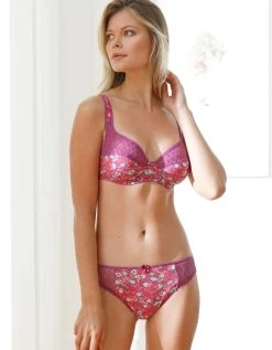 Culotte Midi Coton Dentelle Imprimé Fleuri Coria - Lot De 2 -Boutique De Lingerie De Mode 707915 C01 zoomx vue3